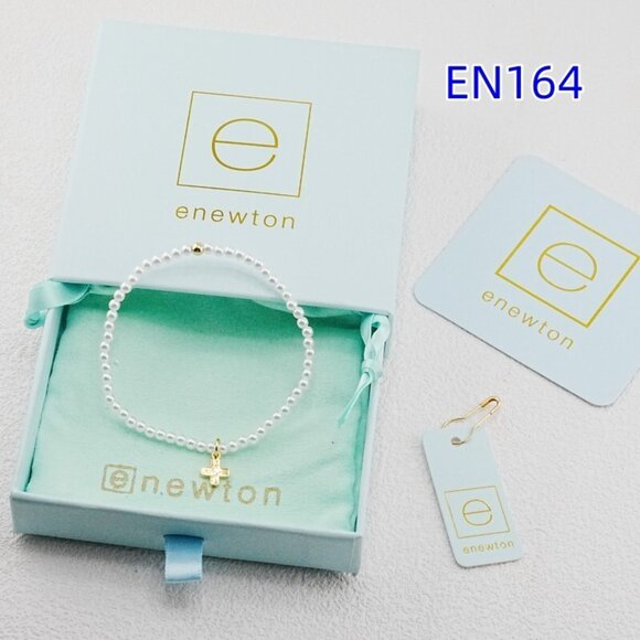 Enewton White Pearl Gold Cross Bracelet - Picture 4 of 5